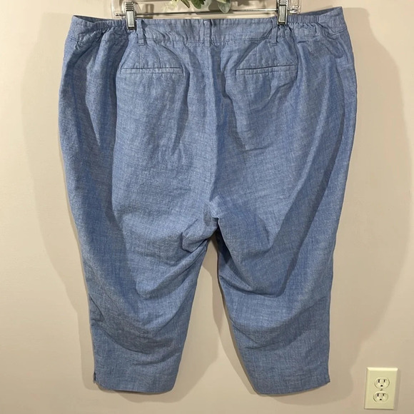 Talbots Perfect Crop Pant Chambray 22WP - Picture 5 of 14